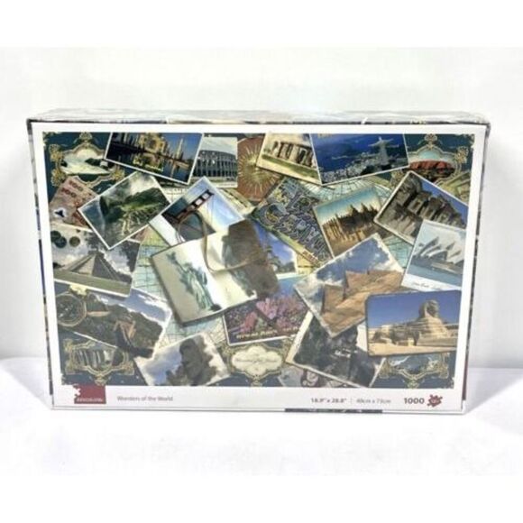 Seesaw 1000 Piece Jigsaw Puzzle WONDERS OF THE WORLD Travel New Sealed - Picture 2 of 2
